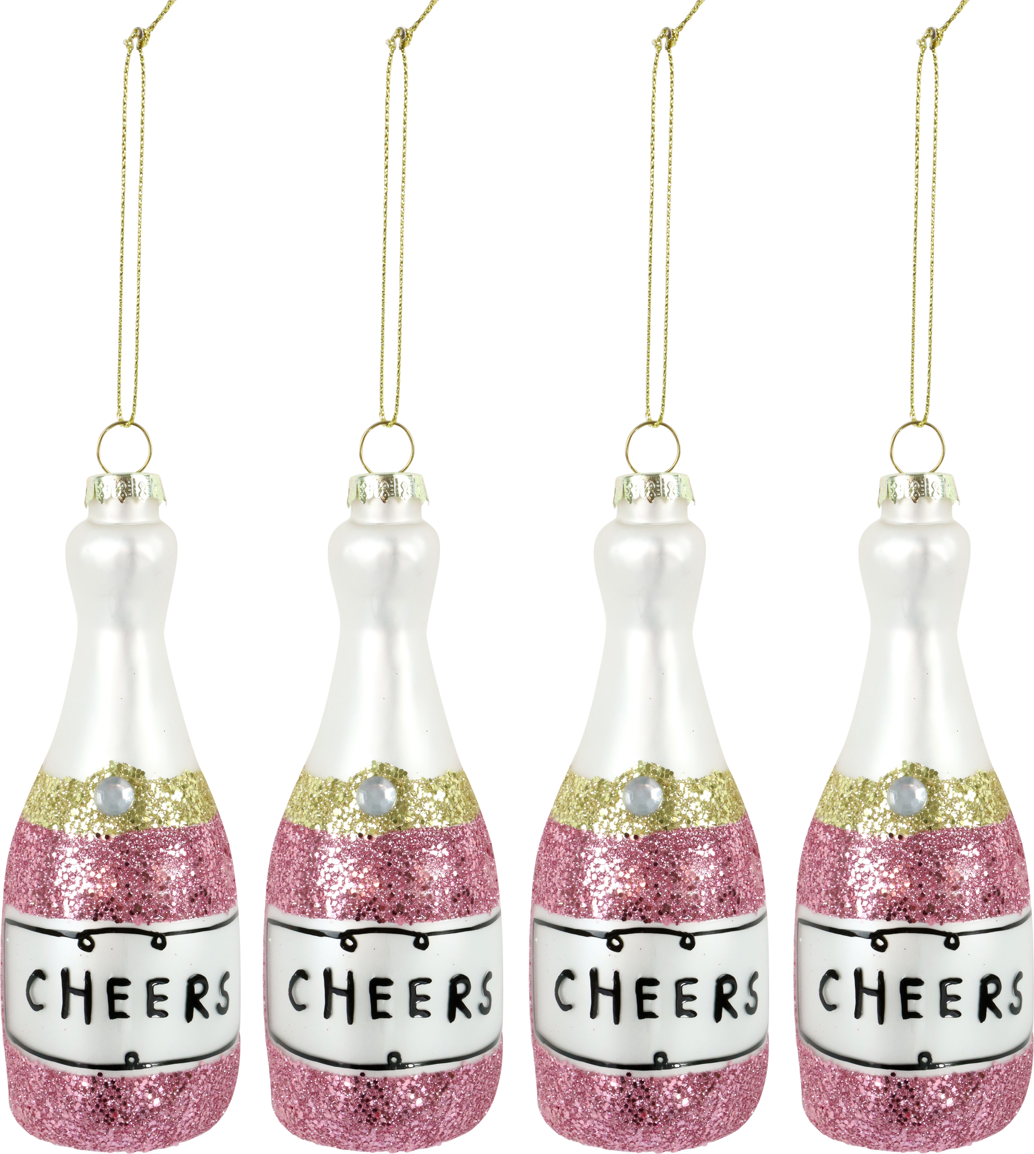 8492 DECORI VETRO  CHEERS  4PZ