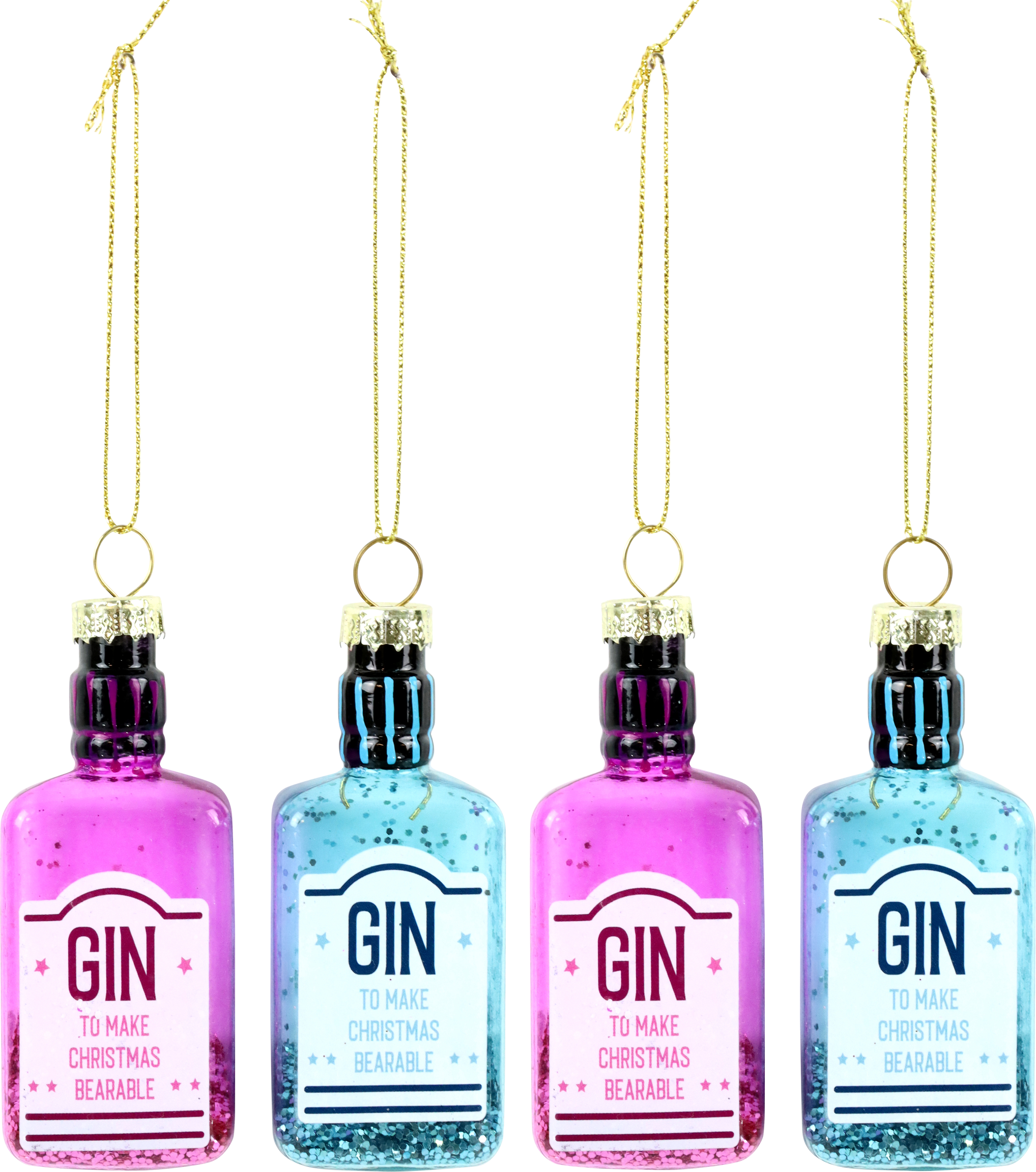 8498 DECORI VETRO  GIN  4PZ