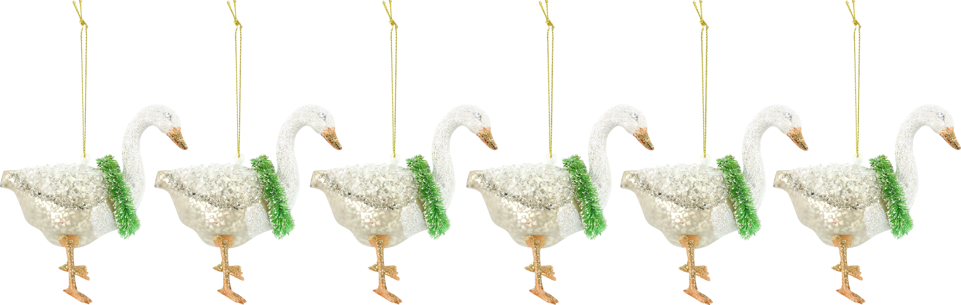 8499 DECORI VETRO  WEIHNACHTSGANS  6PZ