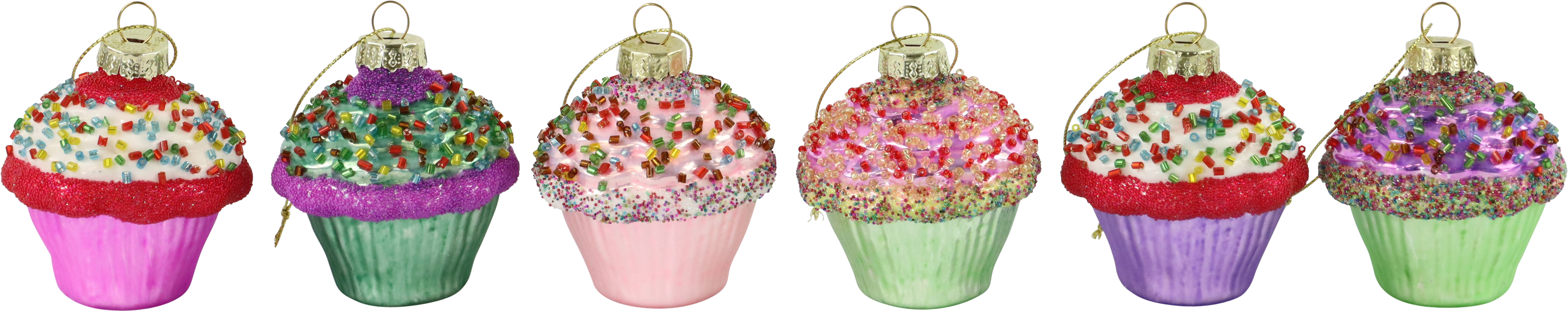 8645 GIOIELLI IN VETRO CUPCAKE  6PZ