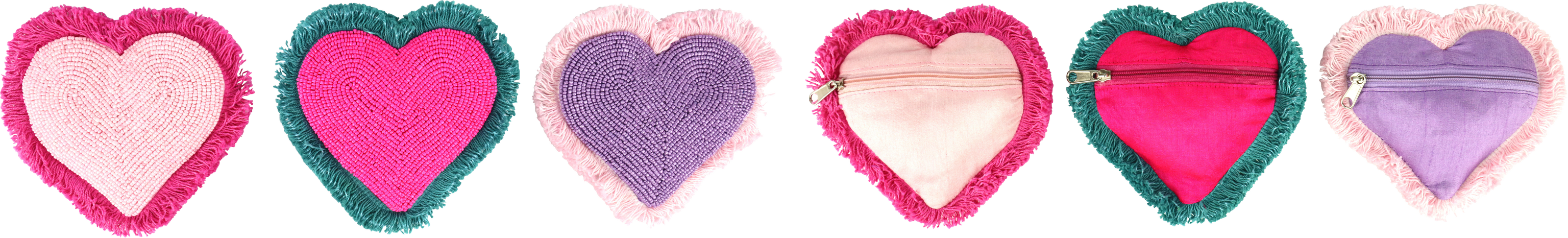 8680 POUCHES HEARTS  S/3