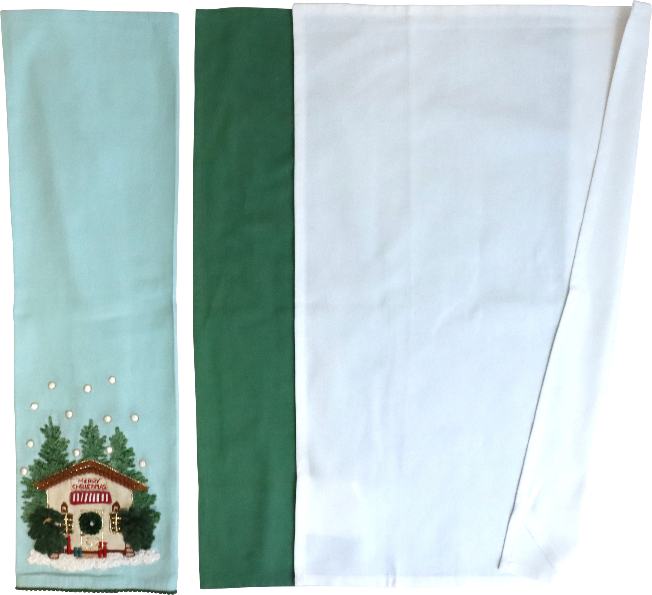 8724 KITCHEN TOWELS CHALET CHIC  S/3