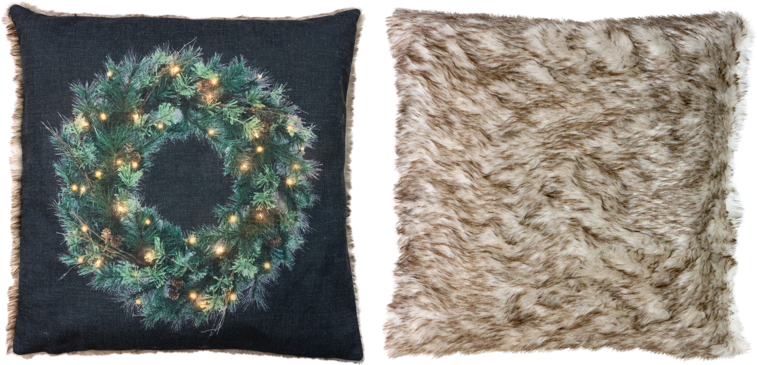 8792 LED-KISSENHÜLLE KRANZ 60X60