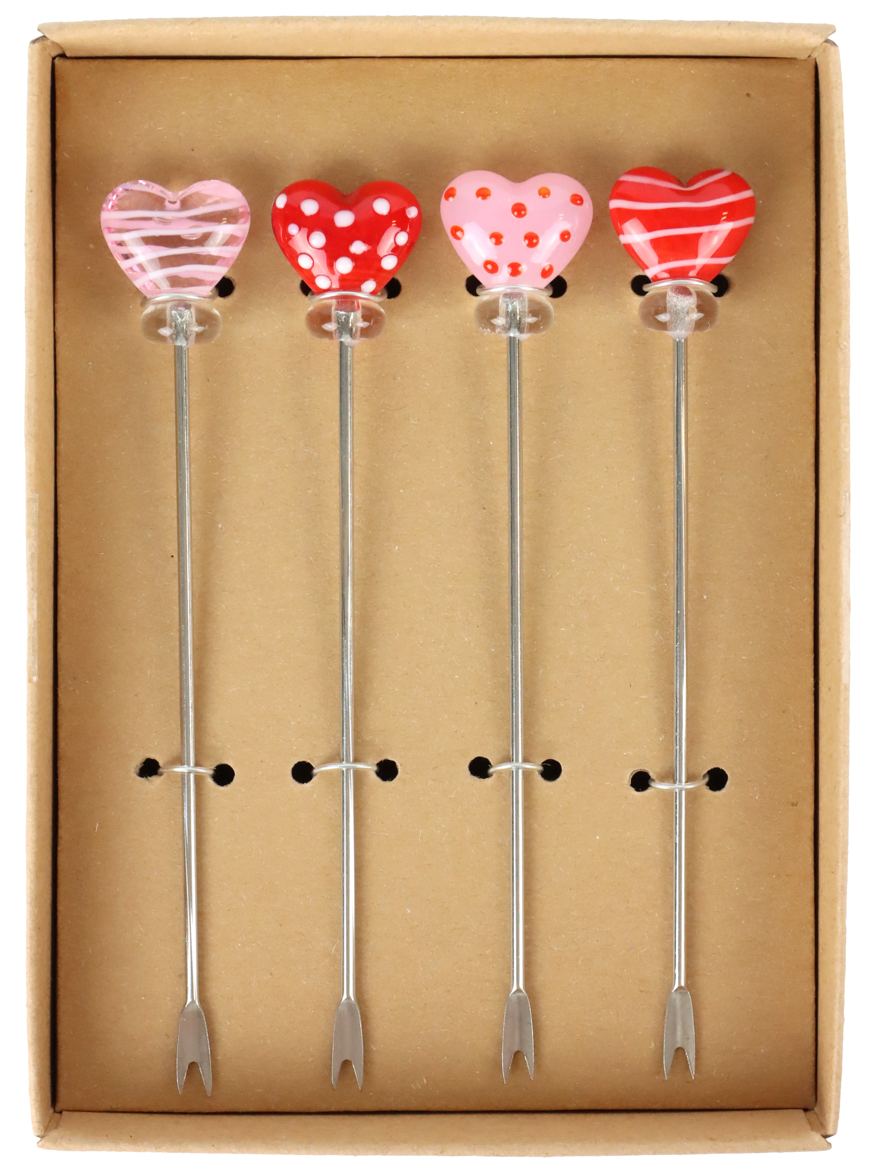 8968 COCKTAILPICKER HEARTS  4PZ