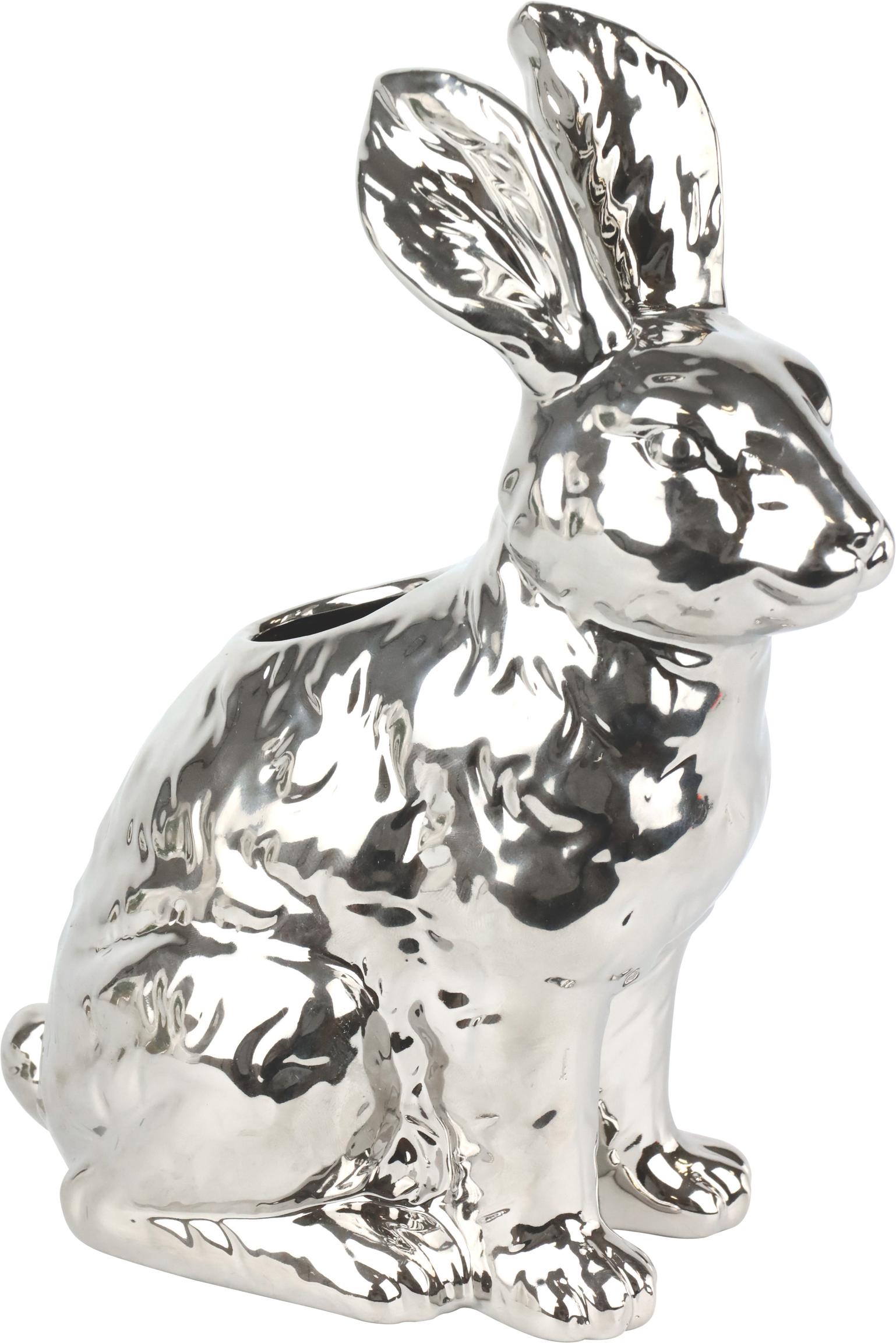 9096 VASE SILVER RABBIT