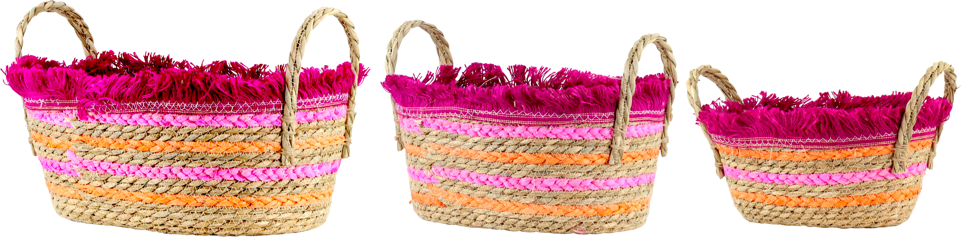 9122 CESTINI OVALI ZAHARA STRIPES  3PZ