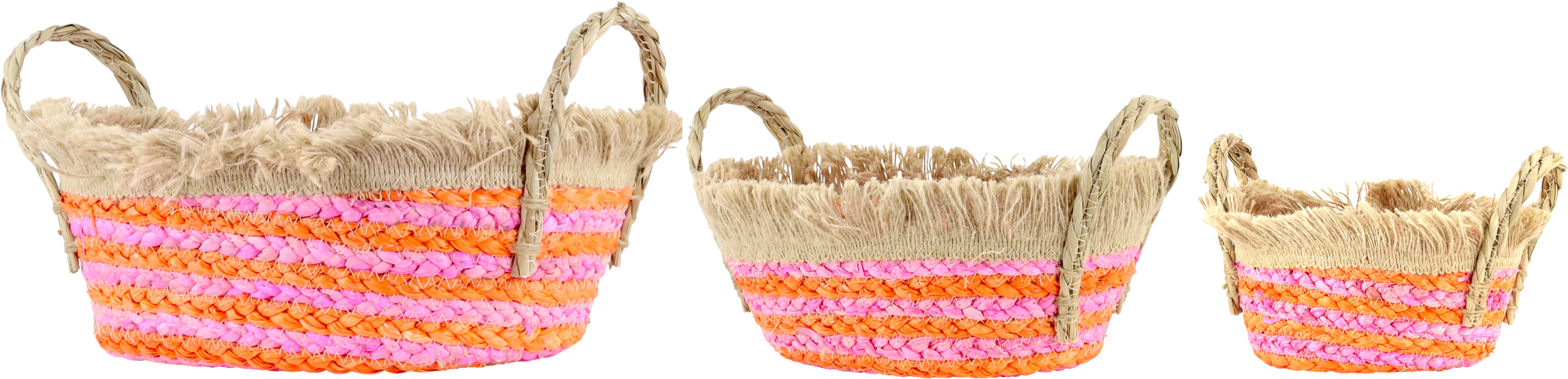 9123 CESTINI OVALI ZAHARA STRIPES  3PZ