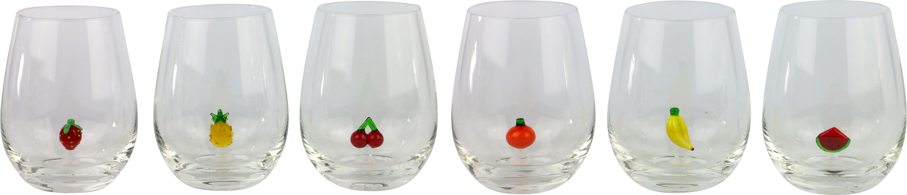 9134 GLASSES FRUITY FRUITS  S/6