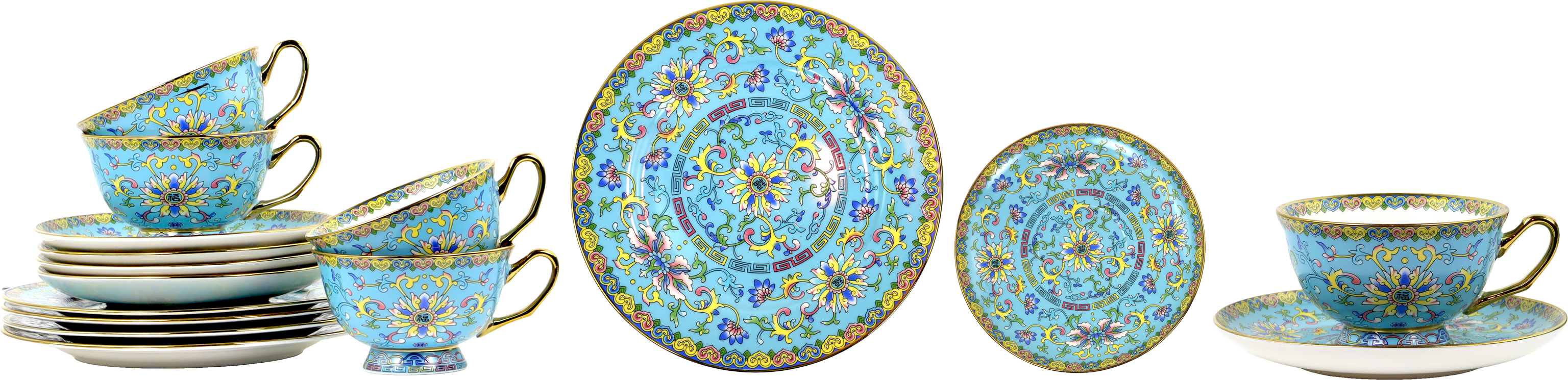 9224 SERVIZIO CHINESE FLOWERS  12PZ