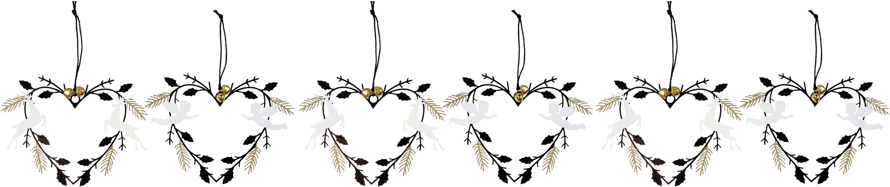 9285 METALLHÄNGER HERZEN  S/6