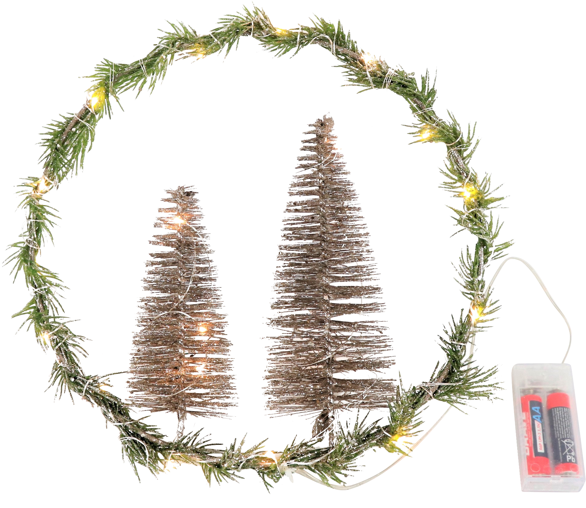 9306 LED-WREATH LAMP FOREST